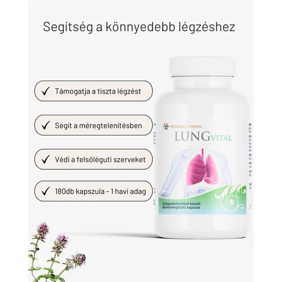 Lungvital (180) - köhögésre, a tüdő egészségéért