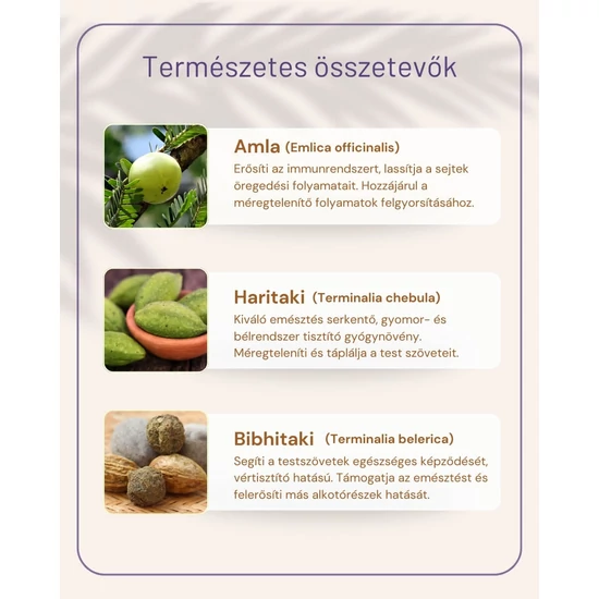 Triphala (180) - Tisztít, méregtelenít, megújít