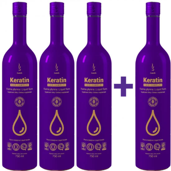 Keratin Hair Complex étrend-kiegészítő ital - a csodás hajért 3+1 