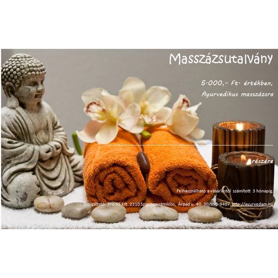 Ayurveda masszázsutalvány